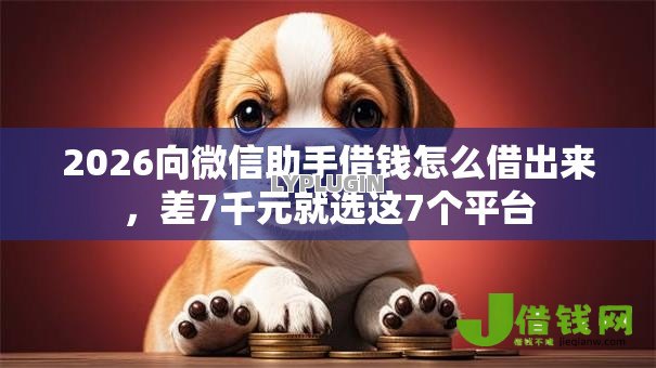 2026向微信助手借钱怎么借出来，差7千元就选这7个平台