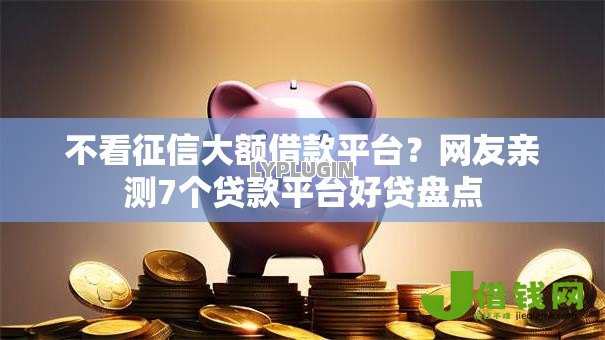 不看征信大额借款平台？网友亲测7个贷款平台好贷盘点