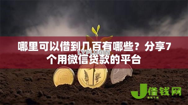 哪里可以借到几百有哪些？分享7个用微信贷款的平台