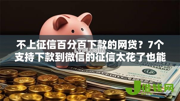 不上征信百分百下款的网贷？7个支持下款到微信的征信太花了也能借钱的平台