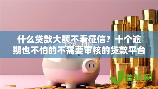 什么贷款大额不看征信?十个逾期也不怕的不需要审核的贷款平台 什么贷款大额不看征信?十个逾期也不怕的不需要审核的贷款平台