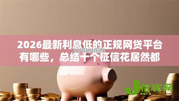 2026最新利息低的正规网贷平台有哪些，总结十个征信花居然都下款了的平台！