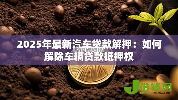 2025年最新汽车贷款解押：如何解除车辆贷款抵押权