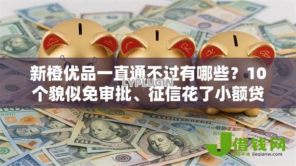 新橙优品一直通不过有哪些？10个貌似免审批、征信花了小额贷款正规平台合集