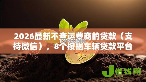2026最新不查运费商的贷款（支持微信），8个按揭车辆贷款平台无私分享