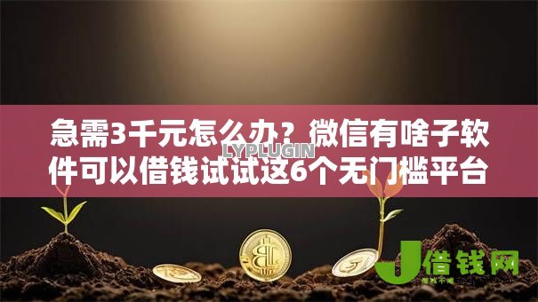 急需3千元怎么办?微信有啥子软件可以借钱试试这6个无门槛平台 急需3千元怎么办?微信有啥子软件可以借钱试试这6个无门槛平台