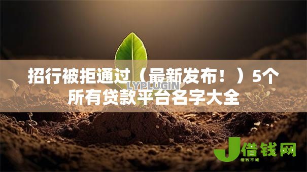 招行被拒通过(最新发布!)5个所有贷款平台名字大全 招行被拒通过(最新发布!)5个所有贷款平台名字大全