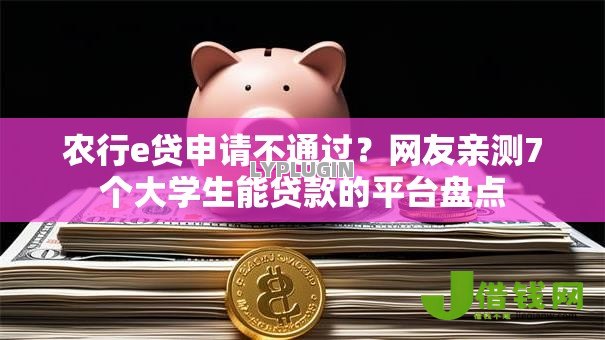 农行e贷申请不通过?网友亲测7个大学生能贷款的平台盘点 农行e贷申请不通过?网友亲测7个大学生能贷款的平台盘点