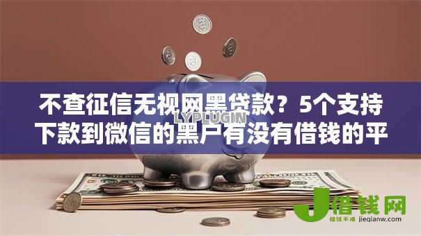 不查征信无视网黑贷款？5个支持下款到微信的黑户有没有借钱的平台