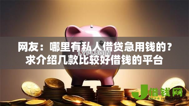 网友:哪里有私人借贷急用钱的?求介绍几款比较好借钱的平台 网友:哪里有私人借贷急用钱的?求介绍几款比较好借钱的平台