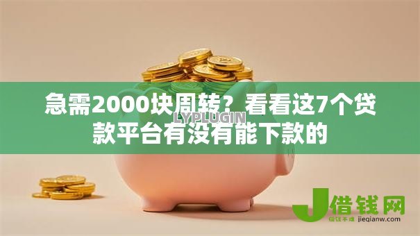 急需2000块周转?看看这7个贷款平台有没有能下款的 急需2000块周转?看看这7个贷款平台有没有能下款的