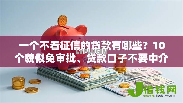 一个不看征信的贷款有哪些？10个貌似免审批、贷款口子不要中介求推荐合集