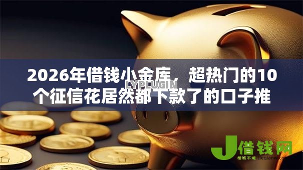 2026年借钱小金库,超热门的10个征信花居然都下款了的口子推荐 2026年借钱小金库,超热门的10个征信花居然都下款了的口子推荐