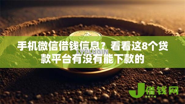 手机微信借钱信息？看看这8个贷款平台有没有能下款的
