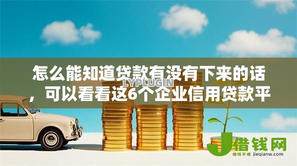 怎么能知道贷款有没有下来的话，可以看看这6个企业信用贷款平台