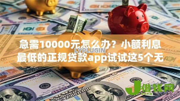 急需10000元怎么办?小额利息最低的正规贷款app试试这5个无门槛平台 急需10000元怎么办?小额利息最低的正规贷款app试试这5个无门槛平台