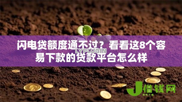闪电贷额度通不过？看看这8个容易下款的贷款平台怎么样