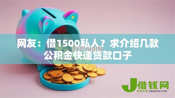 网友：借1500私人？求介绍几款公积金快速贷款口子