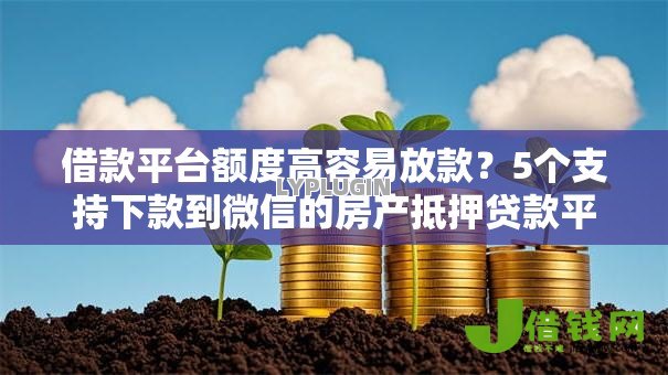 借款平台额度高容易放款？5个支持下款到微信的房产抵押贷款平台