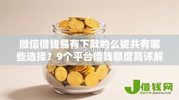 微信借钱易有下款的么拢共有哪些选择？9个平台借钱额度高详解