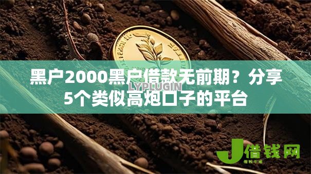 黑户2000黑户借款无前期?分享5个类似高炮口子的平台 黑户2000黑户借款无前期?分享5个类似高炮口子的平台