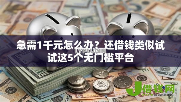 急需1千元怎么办？还借钱类似试试这5个无门槛平台