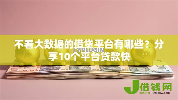 不看大数据的借贷平台有哪些？分享10个平台贷款快