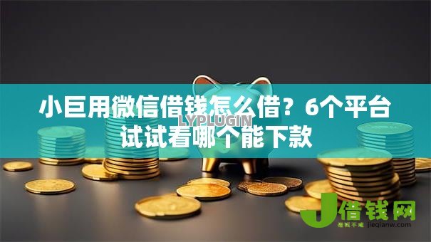 小巨用微信借钱怎么借?6个平台试试看哪个能下款 小巨用微信借钱怎么借?6个平台试试看哪个能下款