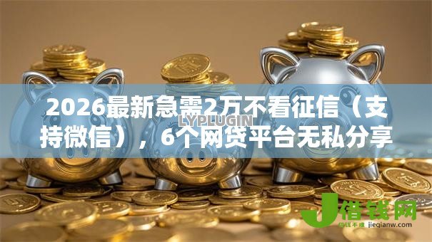 2026最新急需2万不看征信(支持微信),6个网贷平台无私分享 2026最新急需2万不看征信(支持微信),6个网贷平台无私分享