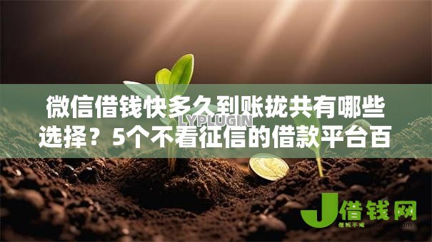 微信借钱快多久到账拢共有哪些选择?5个不看征信的借款平台百分百通过详解 微信借钱快多久到账拢共有哪些选择?5个不看征信的借款平台百分百通过详解