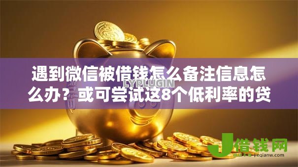 遇到微信被借钱怎么备注信息怎么办?或可尝试这8个低利率的贷款软件 遇到微信被借钱怎么备注信息怎么办?或可尝试这8个低利率的贷款软件