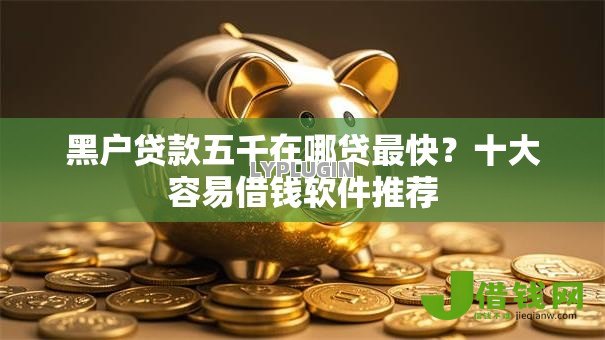 黑户贷款五千在哪贷最快？十大容易借钱软件推荐
