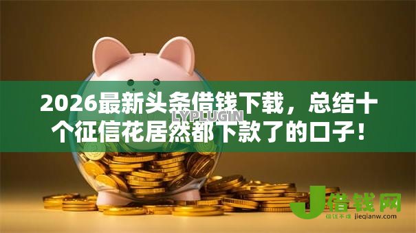 2026最新头条借钱下载，总结十个征信花居然都下款了的口子！