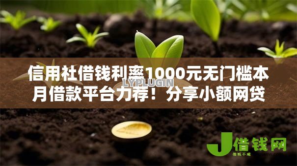 信用社借钱利率1000元无门槛本月借款平台力荐！分享小额网贷口子1000元无门槛借款