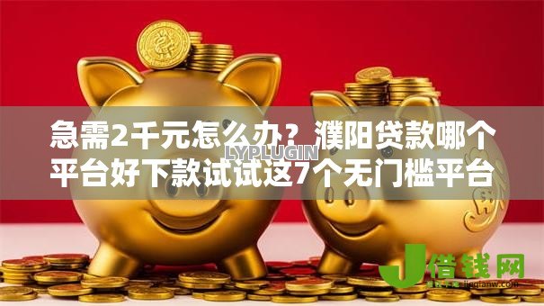 急需2千元怎么办？濮阳贷款哪个平台好下款试试这7个无门槛平台