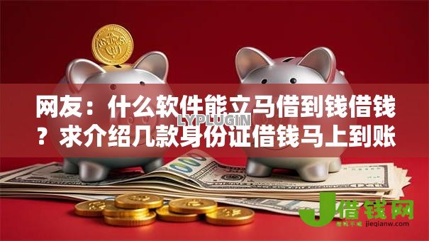 网友：什么软件能立马借到钱借钱？求介绍几款身份证借钱马上到账的平台