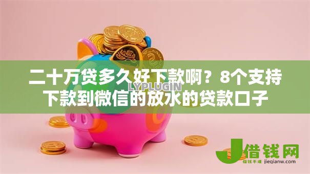 二十万贷多久好下款啊？8个支持下款到微信的放水的贷款口子