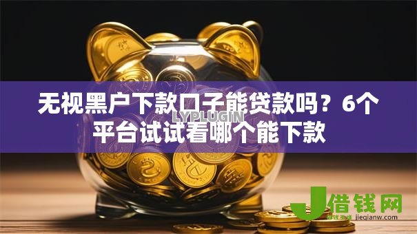 无视黑户下款口子能贷款吗？6个平台试试看哪个能下款