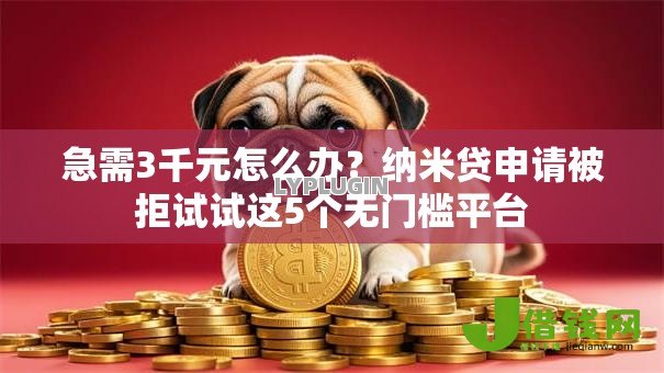 急需3千元怎么办?纳米贷申请被拒试试这5个无门槛平台 急需3千元怎么办?纳米贷申请被拒试试这5个无门槛平台