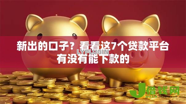新出的口子?看看这7个贷款平台有没有能下款的 新出的口子?看看这7个贷款平台有没有能下款的