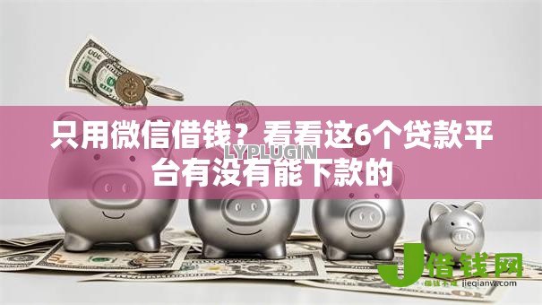 只用微信借钱?看看这6个贷款平台有没有能下款的 只用微信借钱?看看这6个贷款平台有没有能下款的