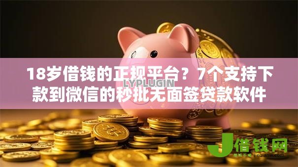 18岁借钱的正规平台？7个支持下款到微信的秒批无面签贷款软件