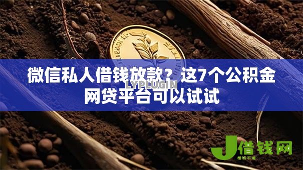 微信私人借钱放款?这7个公积金网贷平台可以试试 微信私人借钱放款?这7个公积金网贷平台可以试试