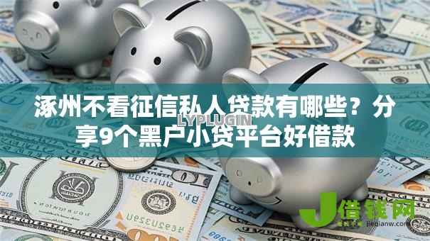 涿州不看征信私人贷款有哪些？分享9个黑户小贷平台好借款