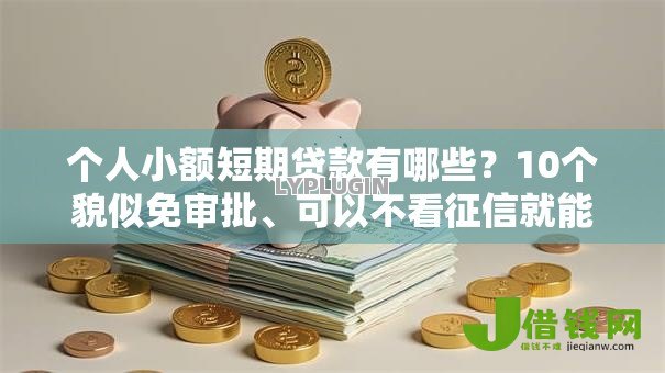 个人小额短期贷款有哪些？10个貌似免审批、可以不看征信就能下款的口子合集