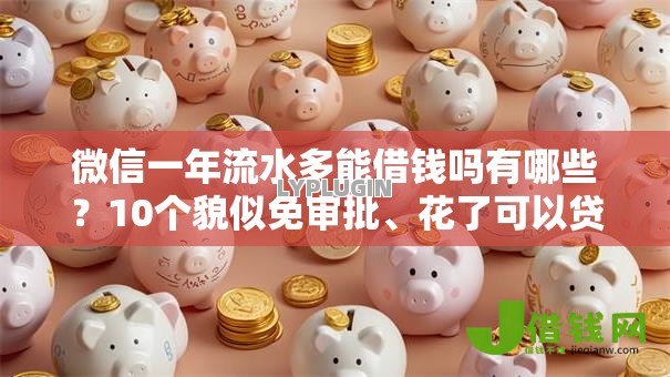 微信一年流水多能借钱吗有哪些?10个貌似免审批、花了可以贷款的平台合集 微信一年流水多能借钱吗有哪些?10个貌似免审批、花了可以贷款的平台合集