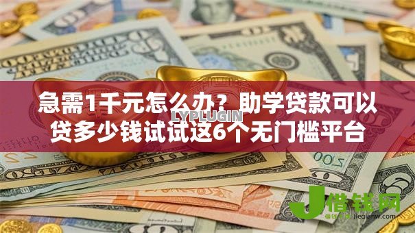 急需1千元怎么办?助学贷款可以贷多少钱试试这6个无门槛平台 急需1千元怎么办?助学贷款可以贷多少钱试试这6个无门槛平台