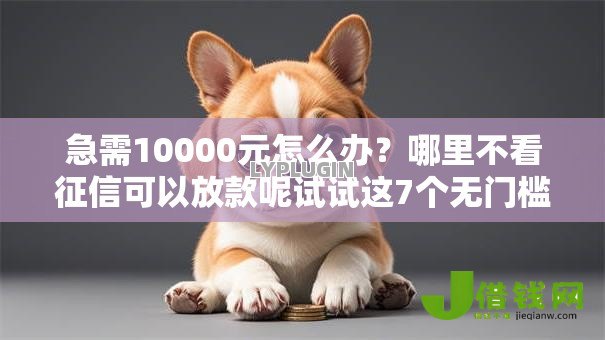 急需10000元怎么办？哪里不看征信可以放款呢试试这7个无门槛平台