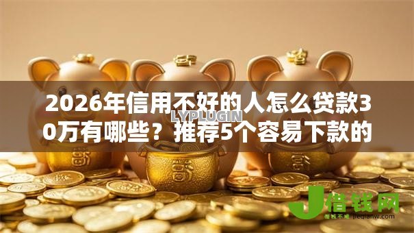 2026年信用不好的人怎么贷款30万有哪些？推荐5个容易下款的平台