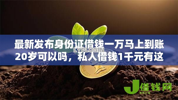 最新发布身份证借钱一万马上到账20岁可以吗，私人借钱1千元有这5个渠道